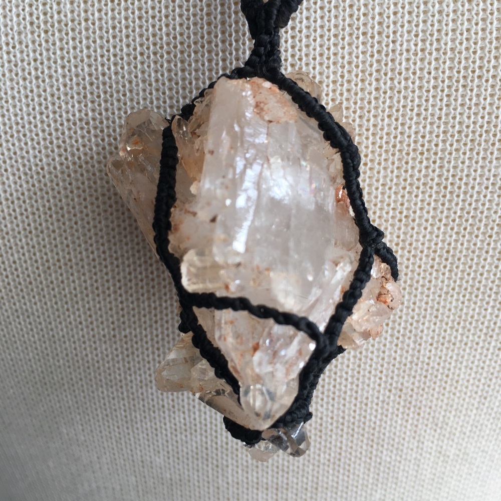See Only Love Guatemalan Quartz Necklace macrame